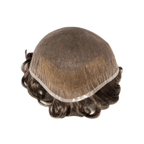Men's Toupee HD105BSC Full French Lace with Bleached Knot Front - Basic Version