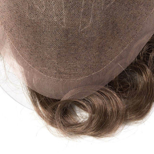 Men's Toupee M103BSC Fine Welded Mono Lace with Bleached Front Knots - Basic Version