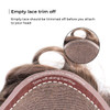 Empty lace trim off along hairline